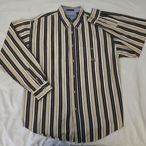 BB Classics Striped Button-Down Shirt  Mens L Long Sleeve